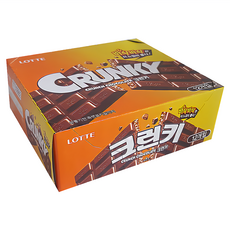 LOTTE 樂天 Crunky 脆心巧克力 香甜酥脆 豐富口感 學校分享 辦公室零食, 408g, 1盒