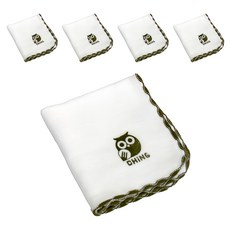 親親CCTOY 台灣製 紗布毛巾口水巾小方巾 SI-06 白色 - 柔軟吸水透氣, 5入