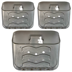 輕奢風浴室置物架 基礎款 強力背貼 免釘安裝 一物多用, 12 x 8.5 x 8cm, 透黑, 3個