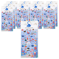 KAMIO JAPAN 兒童海洋生物貼紙10張入 卡通可愛裝飾貼紙 學生文具用品 KAMIO Seal Lit, Camio Seal Lit, 1組