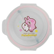 雅迪 卡娜赫拉的小動物玻璃雙格圓型保鮮盒 880ml, 1個, 1個