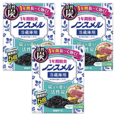 興家安速 Nonsmel冰箱脫臭劑 冷藏室用，活性炭1年間脱臭, 3個, 25g