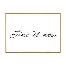 Time is now 油畫布+松木內框 1入, 30 x 40cm, 木色