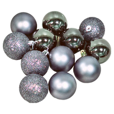 亮霧粉球 Set 12個, 6cm, 新灰色, 1組