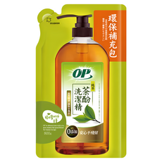 OP 茶酚洗潔精 補充包, 800ml, 1包