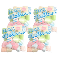 卜祥 香烤彩色棉花糖 可用於烤肉時增添趣味, 150g, 4包