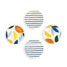 kate spade 4入餐盤組 尺寸(約) 15*15cm MELAMINE材質, 1組, 4 件組餐盤, 幾何風格