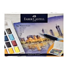 FABER-CASTELL 輝柏 攜帶型水彩塊套組, 36色