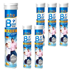 heilusan 好立san 超級B群發泡錠 柑橘葡萄柚口味 20顆, 6瓶
