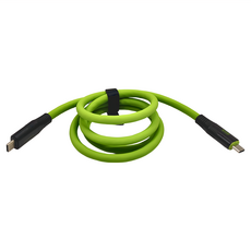 HAGiBiS 海備思 Type-C-Type-C 磁吸硅膠全功能傳輸線 40Gbps 240W, 100cm, 綠色, 1條