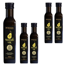 BOSTOCK 頂級初榨蒜香酪梨油，紐西蘭原裝進口，每瓶含20顆酪梨營養，深色瓶身設計, 250ml, 5瓶