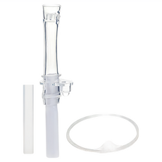 Nuby 吸管配件組 晶透學飲杯 粗吸管, 300ml, 1組