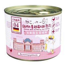 Neko 吶一口 成貓用無穀主食罐 200g x 6罐, 04 雞肉 + 蔓越莓 + 貓薄荷