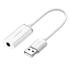 UGREEN 綠聯 USB音效卡, US206, 1個