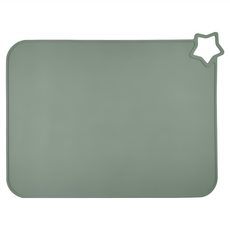 E.B. MADE 日本 耐冷耐熱 隨身攜帶 可折疊收納 星星白金矽膠餐墊 可重複使用環保、100% 食品級矽膠, 40 x 30cm, 山葵綠, 1個