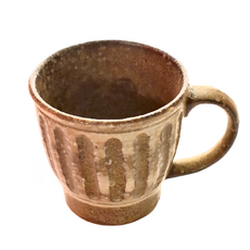 佐和陶瓷 馬克杯 唐津彫十草系列 日本製, 棕色, 1個