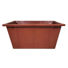 橡膠方形盆, 1個, 紅色