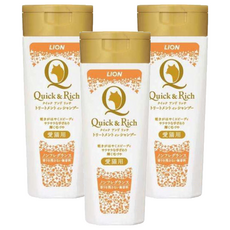 LION 獅王 Quick&Rich 貓用修護洗毛精, 200ml, 無香, 3瓶