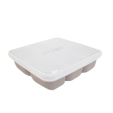 monee 100%白金矽膠 副食品分裝盒 6格, 可可色, 60ml, 1個