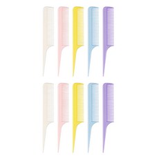 LOUIS BON 粉彩迷你尖尾梳 10入組, 混合色, 1組