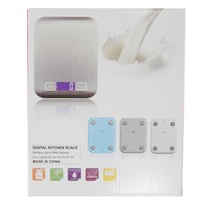 不銹鋼多功能電子秤, LED藍光顯示, AAA 4號電池, 18*14*1公分, 單一商品, 1個