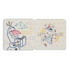 收納王妃 冰雪珪藻土方形杯墊2件組, 簡約款, 1組