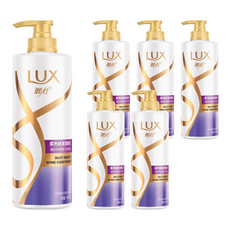 LUX 麗仕 柔亮絲滑潤髮乳, 650g, 6瓶
