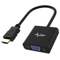 Avier AVPAHVMFBK PREMIUM HDMI to VGA Adapter 影音轉接器, 1個, 10cm