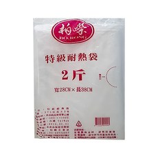 柏嶸 超薄強力袋 2斤, 38 x 28cm, 1入, 1包