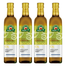 得意的一天 極選酪梨油, 100%歐洲原裝進口, 含73.9%不飽和脂肪, 專利伸縮油嘴設計, 油質穩定發煙點250度以上, 500ml, 4瓶