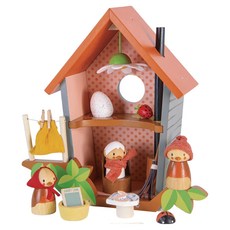 tender leaf 羅賓溫馨小屋, 1個, 咖啡色 + 灰色