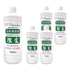 潔瓷 浴廁清潔劑 橙花香, 5瓶, 1L