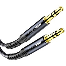 CODEWAY 3.5mm AUX 公 to 公 音源線 音響/車用/耳機通用 5m, 黑色, 單一商品, 1條