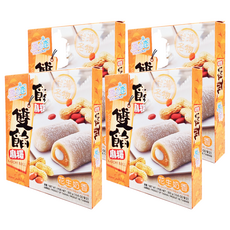 YUKI&LOVE 雪之戀 雙餡麻糬, 花生牛奶口味, 台灣名物 MOCHI ROLL, 300g, 4盒