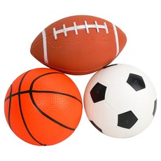 智裕玩具 幼兒安全運動球3件組 8101 12cm, 1套, 籃球 + 足球 + 橄欖球