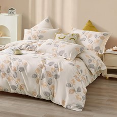 J-bedtime 床寢時光 台灣製絲柔棉雙人被套 花語晨曦 D(210 x 180cm)