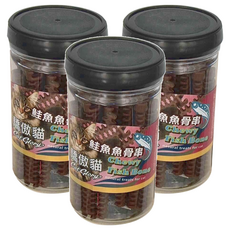 Cat Glory 驕傲貓 鮭魚味嚼嚼魚骨串罐裝, 貓咪天然零食, 鮭魚味, 150g, 3罐