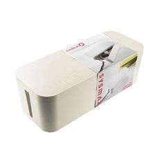 SYSmAX 延長線收納盒, 象牙色, 1個