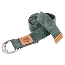 Miracle 墨瑞革 習瑜珈純棉雙環伸展瑜珈繩, 240 x 3.7 x 0.2cm, 松結綠, 1條