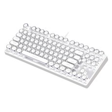 Neon 台灣霓虹 87鍵復古龐克真機械電競鍵盤 原廠保固, 白光