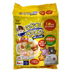 TanabikiSeimen 幼兒拉麵 海鮮醬油, 1歲起可食用, 減鹽63%OFF, 無需保存料/香料/著色料, 非油炸麵, 3食入, 87g, 1包