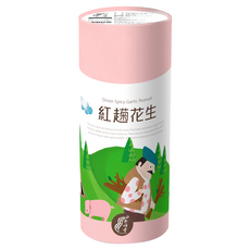 余順豐 紅麴裹粉花生 阿嬤手工挑選 香酥無人工添加 大顆飽滿, 260g, 1罐