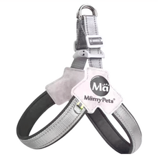 Mamy Pets 寵情 寵物多層透氣Y型胸背帶 夜光型 尼龍+棉麻, S, 酷炫黑, 1個