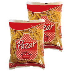 Pazar 雙尖通心麵, 100% 杜蘭小麥粉製成, 無鹽無添加, 口感厚實, 適合搭配醬汁, DIY 主食, 500g, 2包
