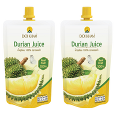 DOI KHAM 皇家農場 頂級100%金枕頭榴槤飲 非濃縮還原, 2包, 110ml