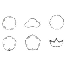 QueenRose霜鳥 18-8不銹鋼菜模 6入組 櫻梅菊桔梗松竹, NO-137, 1組