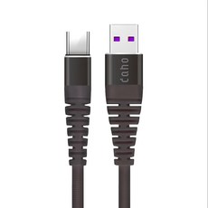 daho 6A 全兼容快充 Type-C充電傳輸線 鋁合金+TPU材質 台灣產地, 1.2m, 黑色, 1條