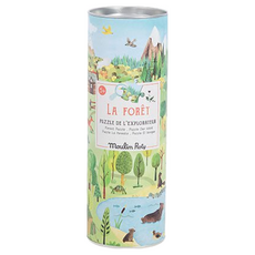 Moulin Roty La Forêt 森林探索家拼圖 96片, 含放大鏡, 1組