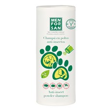 MEN FOR SAN 寵物驅蟲乾洗粉 適用於犬貓兔豚鼠等小動物 含苦練油、香葉醇成分, 250g, 1瓶