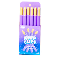 Keep Clips巧克力棒造型多用途密封棒 封口夾, 20.4 x 1.5 x 8cm, 紫色, 1組